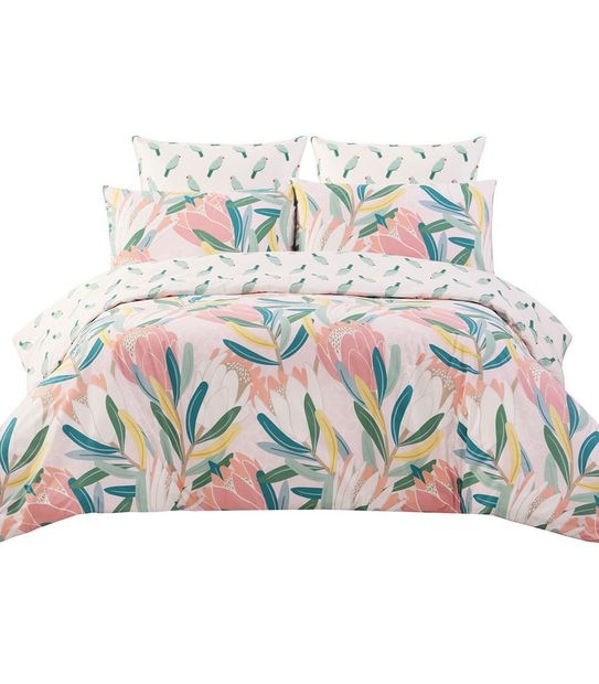 Mable Tan Quilt Cover Set - Proteas