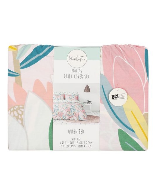Mable Tan Quilt Cover Set - Proteas