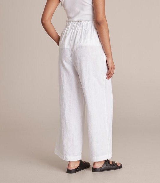European Linen Wide Leg Pants