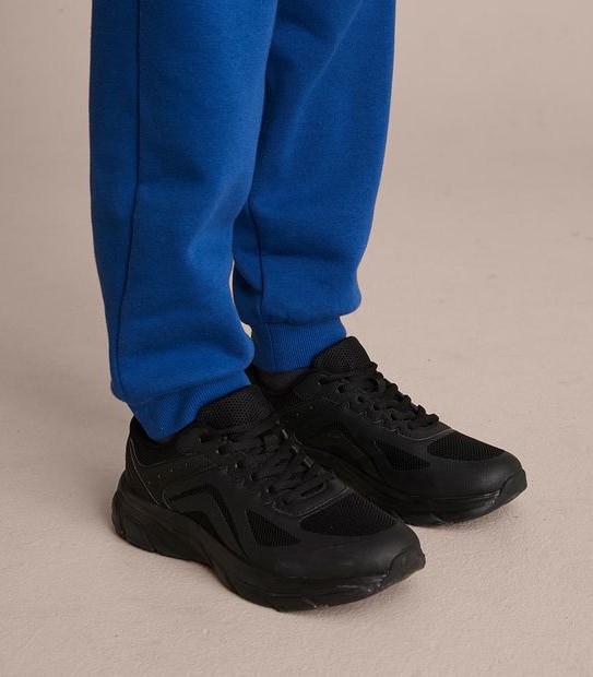 School Cuffed Fleece Trackpants