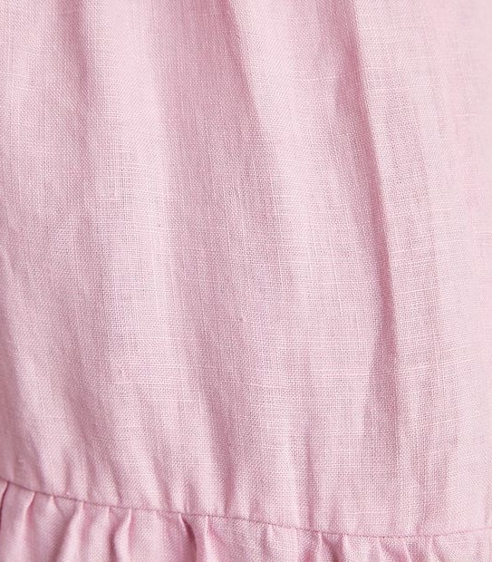 European Linen Tiered Midi Dress
