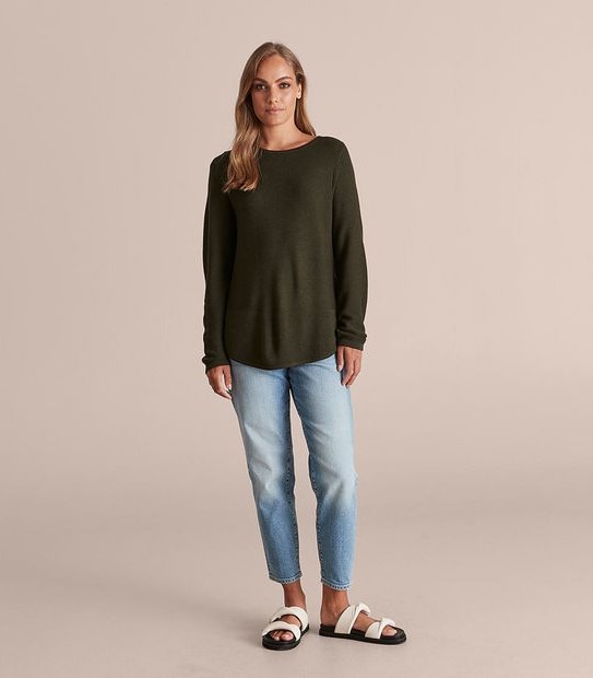 Stitch Curve Hem Jumper