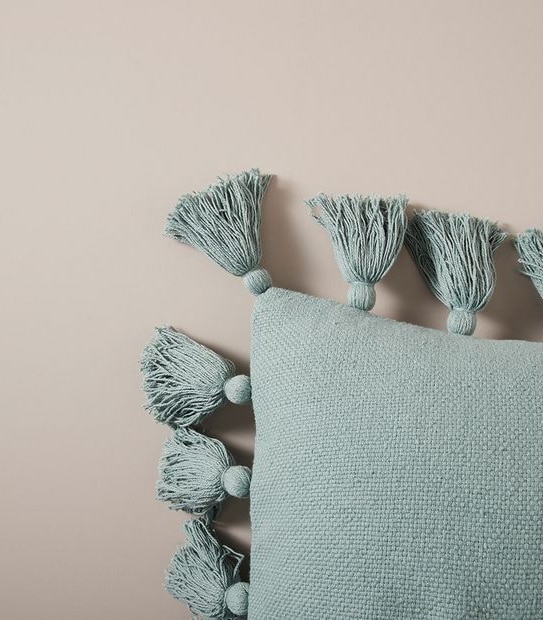 Textured Tassel Cushion