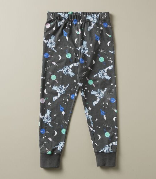 Kids Unisex Family Matching Disney Glow-In-The-Dark Buzz Lightyear Cotton Pyjama Set
