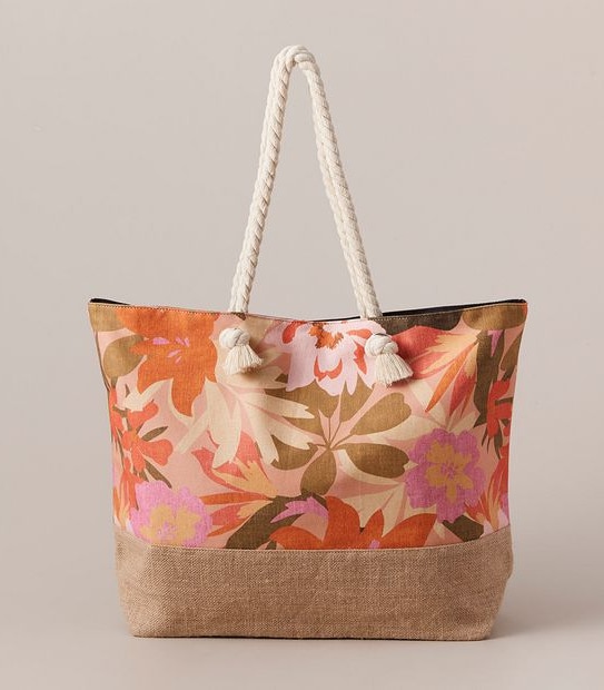 Beach Tote Bag - Graphic Floral | Target Australia