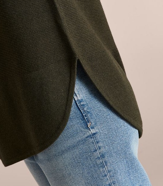Stitch Curve Hem Jumper