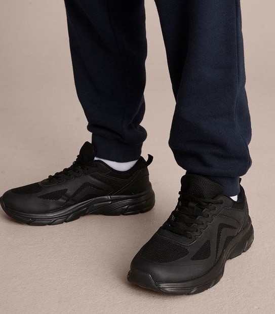 School Cuffed Fleece Trackpants