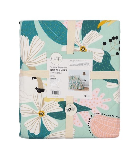 Mable Tan Cockatoo Coverlet