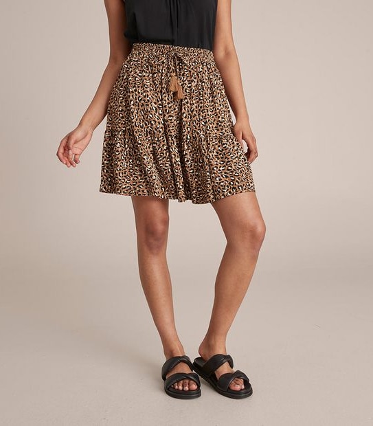 Ruffle Hem Mini Skirt