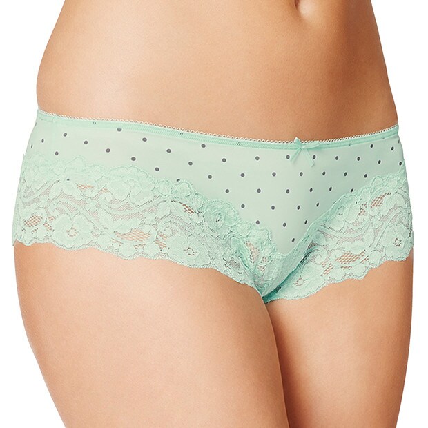 Cheeky Cut Bikini Briefs - Aqua Spot Cheeky Cut Bikini Briefs - Aqua Spot