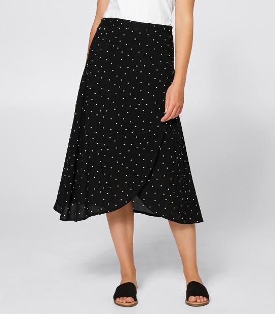 Wrap Midi Skirt