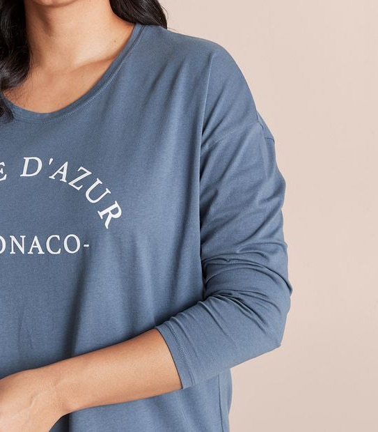 Curve Long Sleeve Scoop Neck T-Shirt