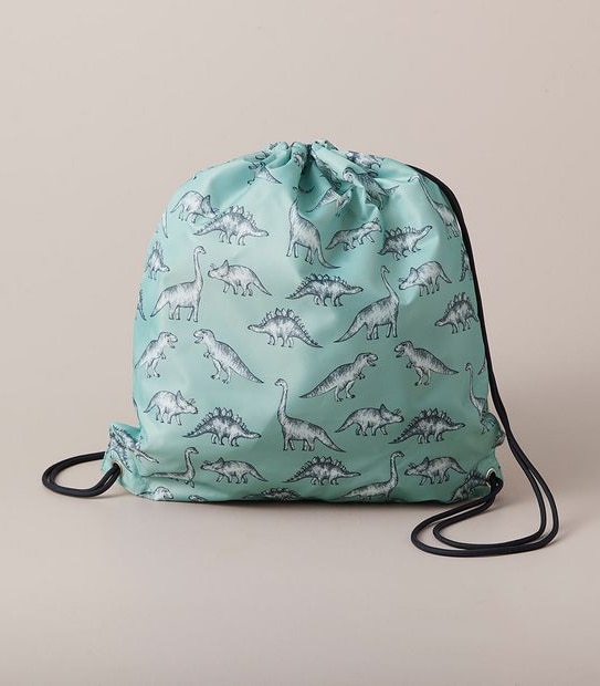 Kids Dinosaur Drawstring Tote Bag