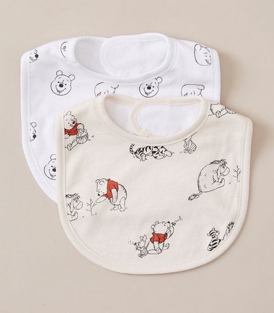 Disney Winnie The Pooh Bamboo 2 Pack Bibs