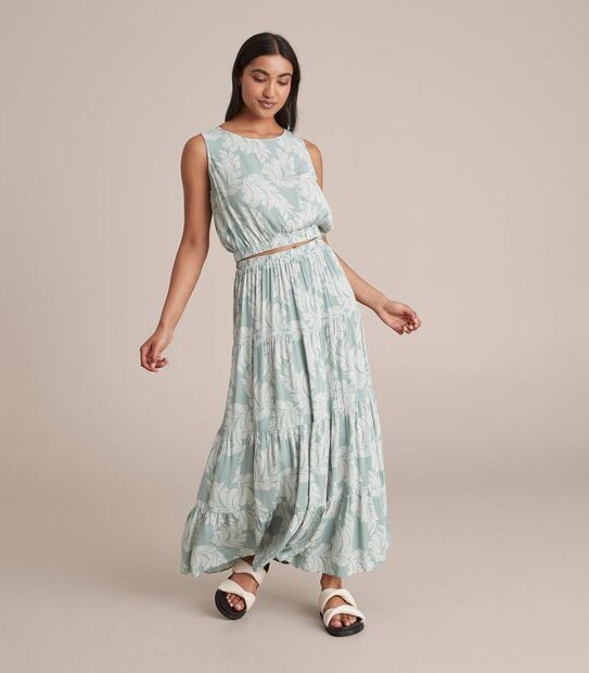 Resort Tiered Maxi Skirt
