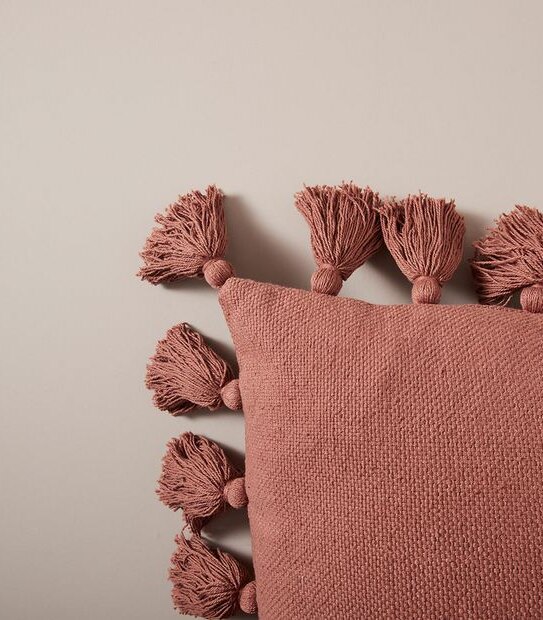 Textured Tassel Cushion