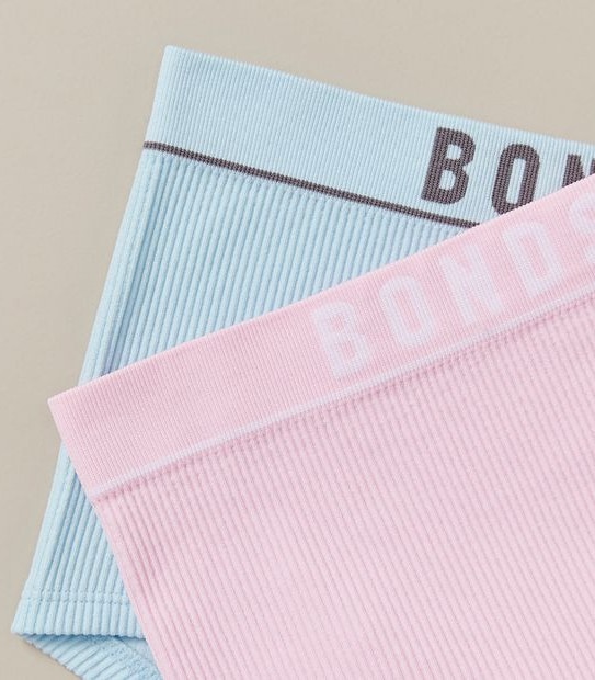 2 Pack Bonds Retro Rib Shortie