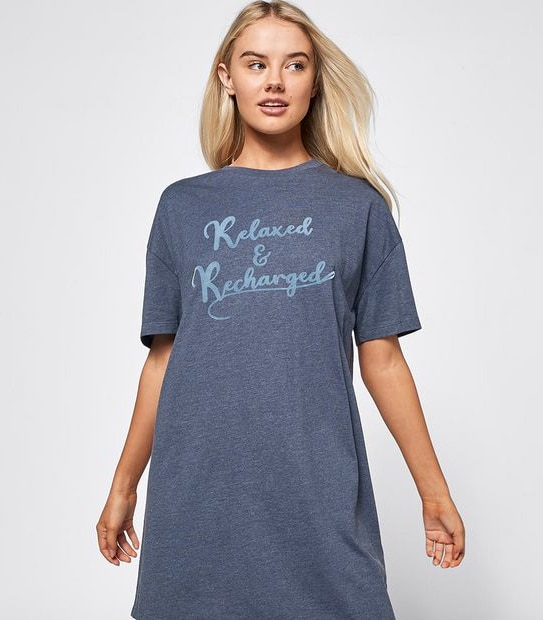 Lily Loves "Relax Recharge" T-Shirt Nightie
