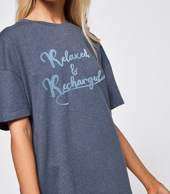 Lily Loves "Relax Recharge" T-Shirt Nightie