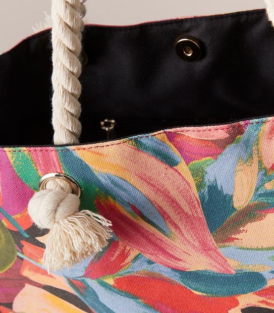 Beach Tote Bag - Painterly Tropical
