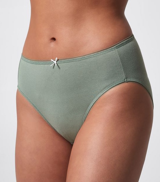 5 Pack Cotton/Elastane High Cut Briefs