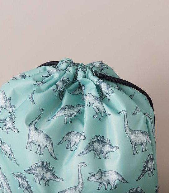 Kids Dinosaur Drawstring Tote Bag
