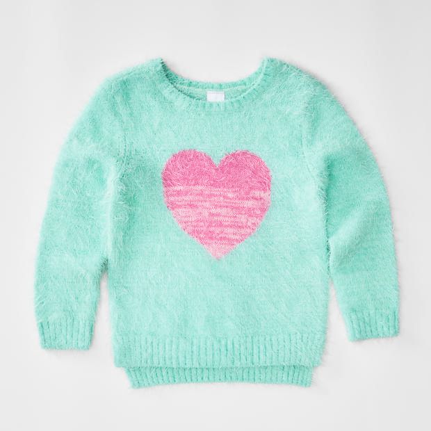 Feather Knit Heart Sweater Feather Knit Heart Sweater