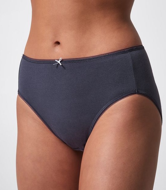 5 Pack Cotton/Elastane High Cut Briefs