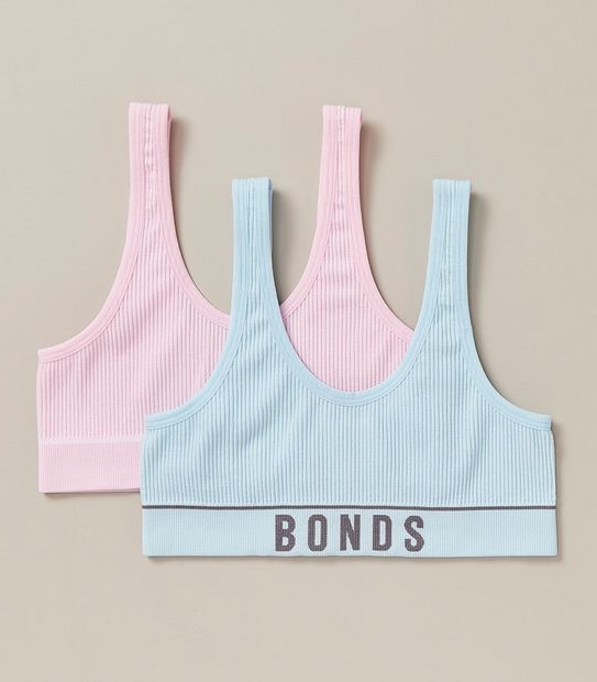2 Pack Bonds Retro Rib Crop Tops