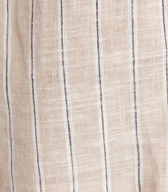 Linen Blend Buckle Waist Shorts