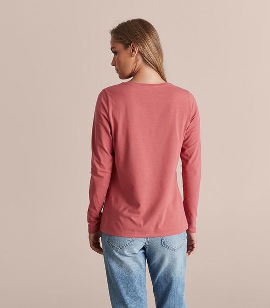 Organic Cotton Long Sleeve Crew Neck T-Shirt