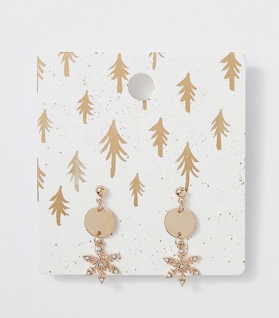 Statement Snowflakes Earrings -  Gold 