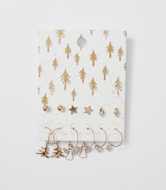 6 Pack Angel Earrings - Gold