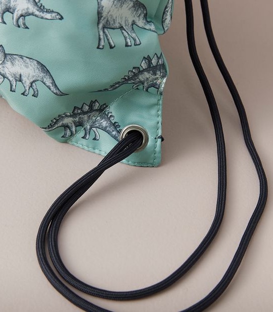 Kids Dinosaur Drawstring Tote Bag
