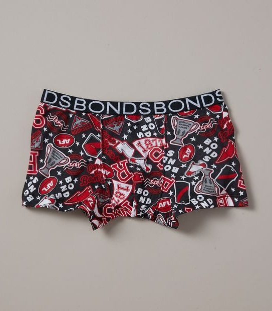 3 Pack Bonds Boys AFL Essendon Trunks