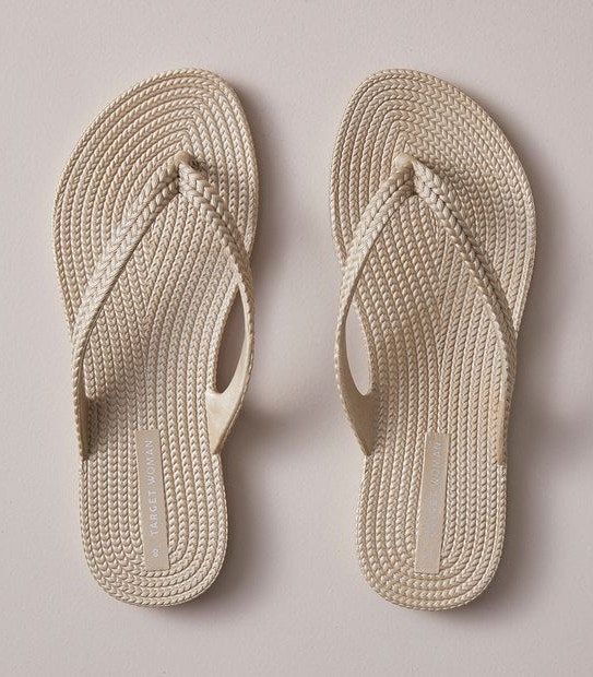 Womens Taya Recycled Textured Thongs