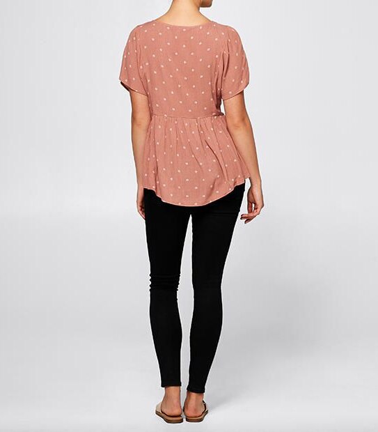 Tia Tie-Neck Peasant Top