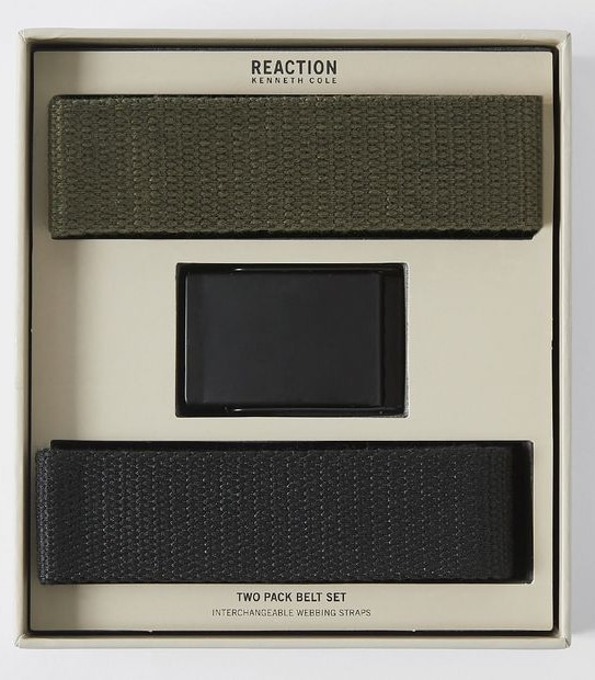 Kenneth Cole Reaction 2 Pack Webbing Belt Set