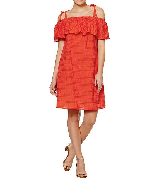 Off The Shoulder Frill Dress