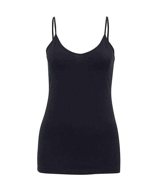 Basic Lip Elastic Singlet - Black