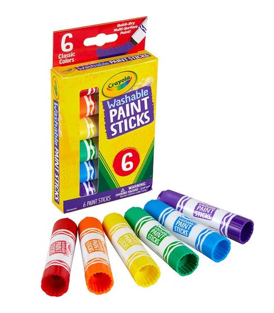 Crayola Washable 6 Pack Paint Sticks