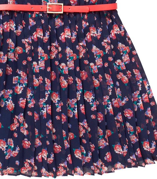 Material Girl Floral Pleated Dress