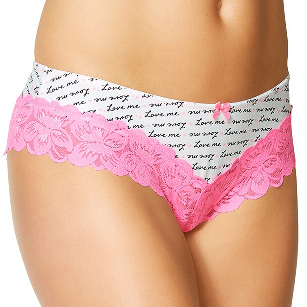 Lace Cheeky Cut Bikini Briefs - Cotton Candy Lace Cheeky Cut Bikini Briefs - Cotton Candy