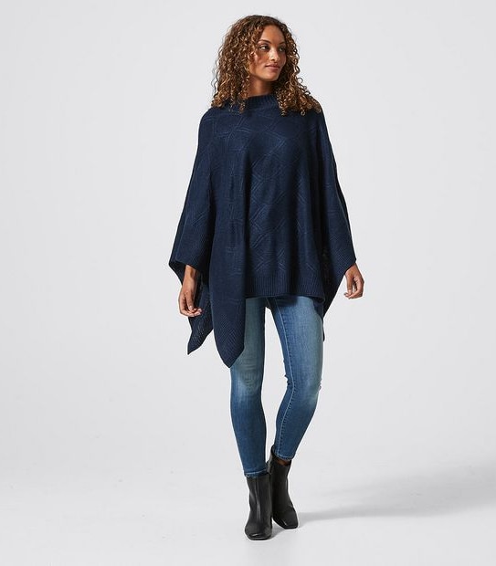 Cable Knit Poncho