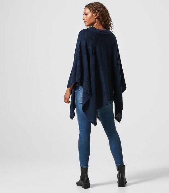 Cable Knit Poncho