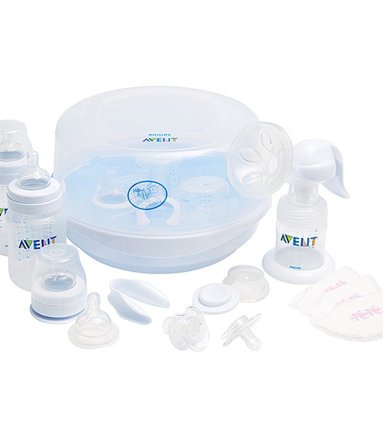 Avent Natural Beginnings Breastfeeding And Sterilising Essentials Set