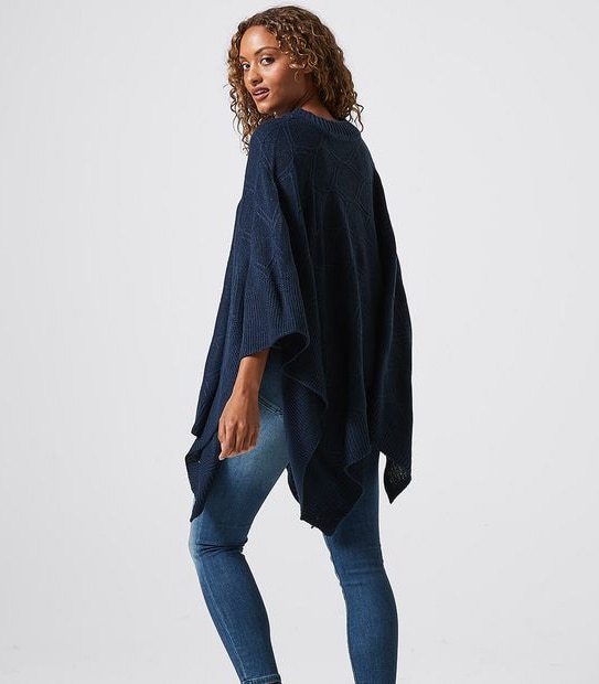 Cable Knit Poncho