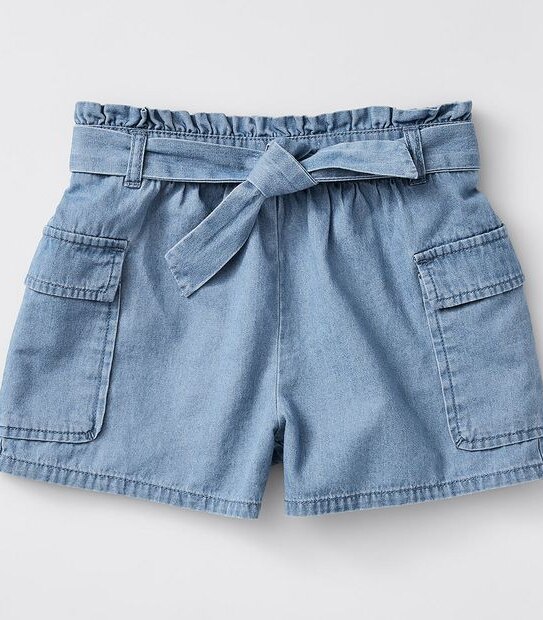 Chambray Utility Shorts Blue Target Australia