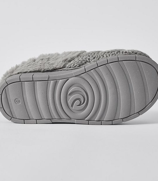 Piping Hot Shirley II Knitted Slippers - Grey