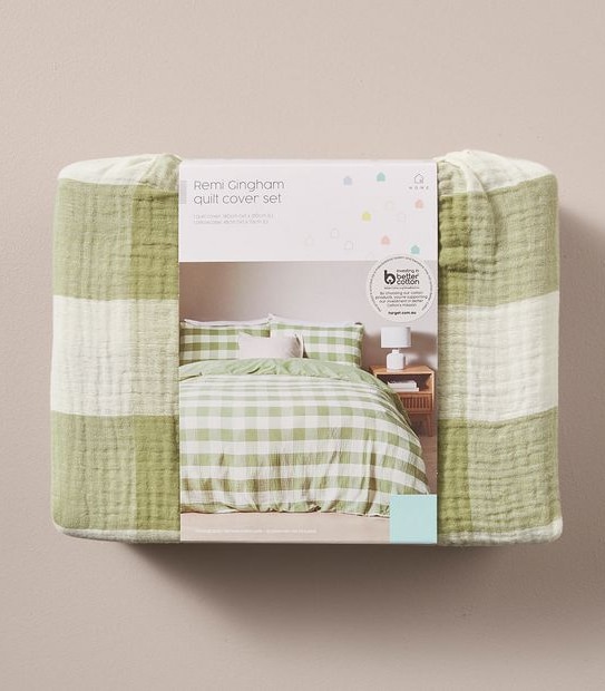 Remi Gingham Quilt Cover Set